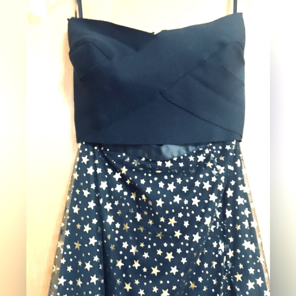 Black strapless dress